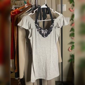 Robin K Gray Ribbon Tie Detailed Blouse